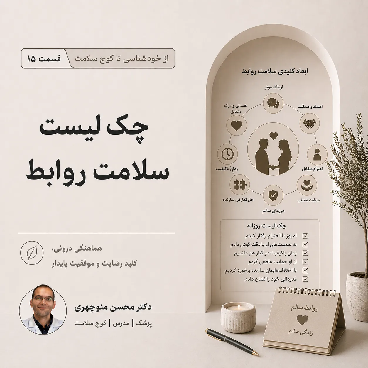 چک لیست جامع سلامت روابط: از خودشناسی تا کوچ سلامت قسمت 15